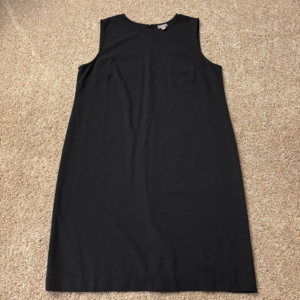 J. Jill Dress Womens 16 Black Shift A-line Stretch Classic Minimalist Career LBD